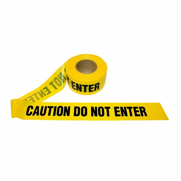 Cordova Yellow Barricade Tape, CAUTION DO NOT ENTER - 1.5 Mil Thick, 12PK T15102